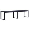 vidaXL haveb&aelig;nk 180 cm PS-plade sort