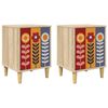 vidaXL Natskab ESSEN 2 stk. Sonoma-eg 36 x 33 x 50 cm Konstrueret tr&aelig;