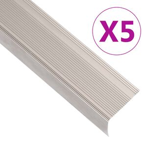vidaXL trappelister 5 stk. L-facon 100 cm aluminium champagnefarvet