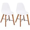 vidaXL spisebordsstole 2 stk. plastik hvid
