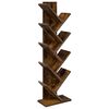 vidaXL Tr&aelig; Bogreol 6-Skabs 30 x 18 x 100 cm Konstrueret tr&aelig; R&oslash;get eg