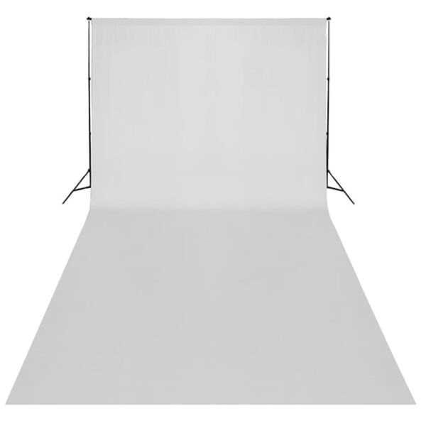 vidaXL fotobaggrund uden stativ 600x300 cm bomuld hvid