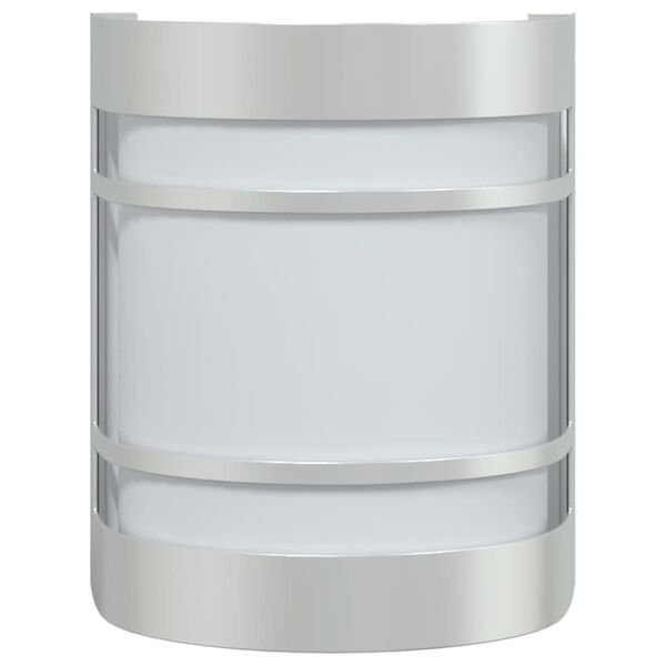 vidaXL udendørs væglamper 2 stk. rustfrit stål sølvfarvet