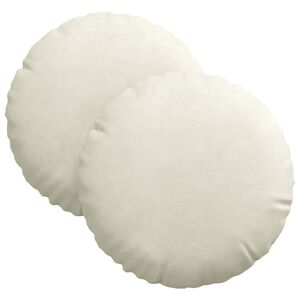 vidaXL S&aelig;depuder 2 pcs Creme &Oslash; 40 x 13 cm Fl&oslash;jl