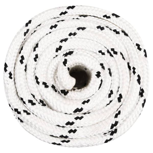 vidaXL flettet tovv&aelig;rk 18 mm x 25 m polyester hvid