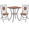 vidaXL bistros&aelig;t 3 dele mosaikdesign keramiske fliser terracotta