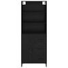 vidaXL Highboard med skuffe Sort eg 69,5 x 34 x 180 cm Konstrueret tr&aelig;