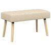vidaXL Kanalpuddet B&aelig;nk Cremefarvet 80 x 40 x 46 cm Stof