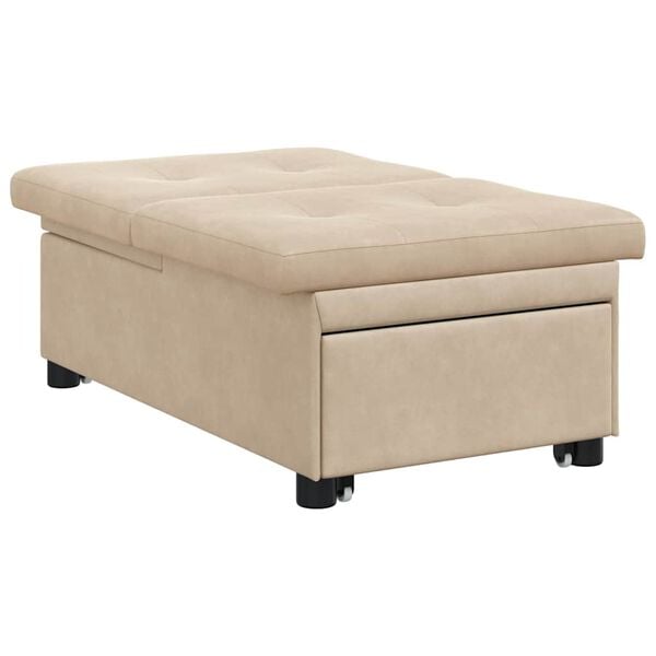 vidaXL Sovesofa Creme 194 x 67 x 82 cm Microfiber