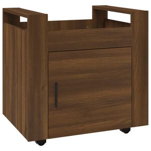 vidaXL kontorvogn 60x45x60 cm konstrueret tr&aelig; brun egetr&aelig;sfarve