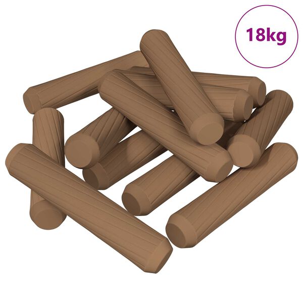 vidaXL Tr&aelig;dowels 18000 pcs Brun Massivt tr&aelig;
