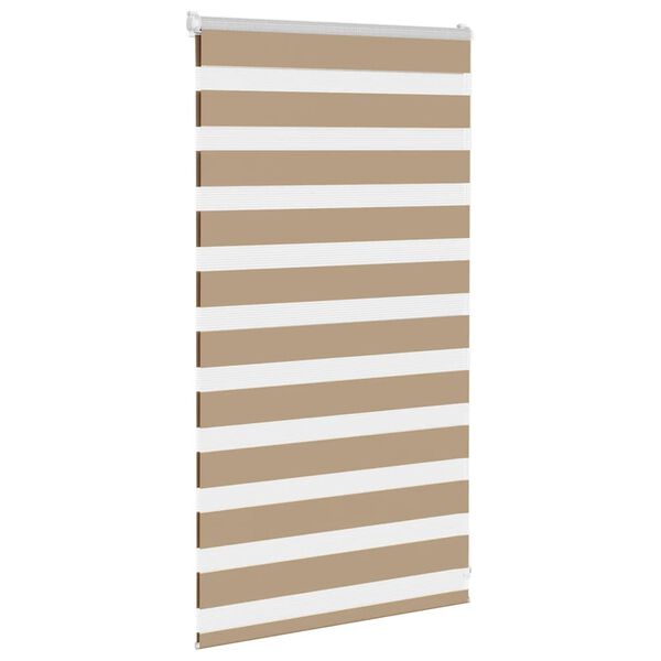 vidaXL zebragardin sandbrun 70x100 cm stofbredde 65,9 cm polyester