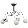 vidaXL loftlampe med runde glassk&aelig;rme til 5 G9 LED-p&aelig;rer