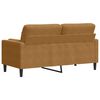 vidaXL 2-personers sofa med pyntepuder 140 cm velour brun