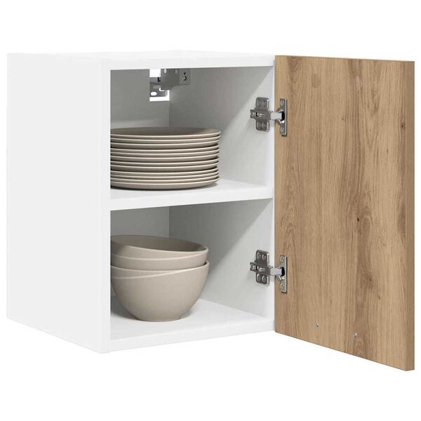 vidaXL H&aelig;ngeskab med d&oslash;r 2 pcs Artisan eg og hvid 30 x 31 x 40 cm