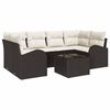 vidaXL Havesofa S&aelig;t med opbevaring 7 pcs Brun og Creme polyrattan