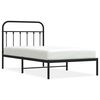 vidaXL sengeramme med sengegavl 100x190 cm metal sort