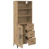 vidaXL Highboard Artisan Egetr&aelig; 69,5 x 34 x 180 cm Konstrueret tr&aelig;