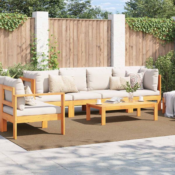 vidaXL Omr&aring;det&aelig;pper HUARTE Naturfarvet 280 x 200 cm Polyester