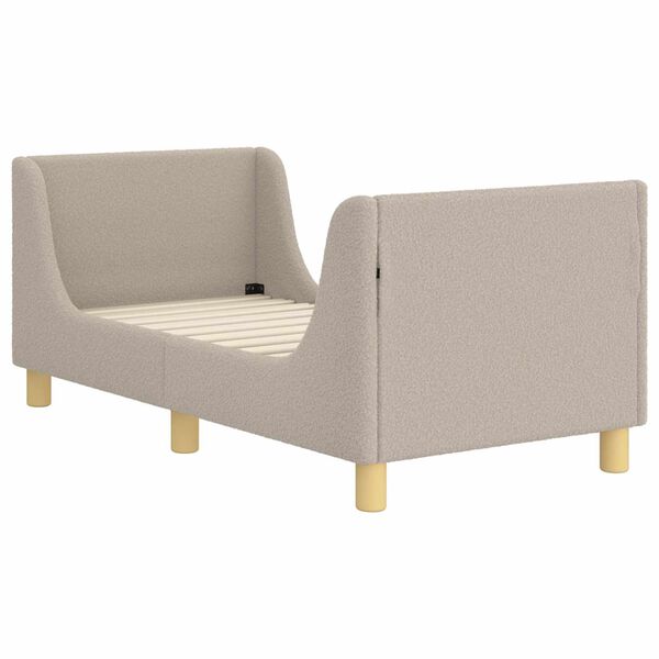 vidaXL Sengestel til tumling med hovedgærde Lysegrå 70 x 140 cm