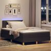 vidaXL LED Box Spring Bed med madras M&oslash;rk Brun 120 x 190 cm Stof