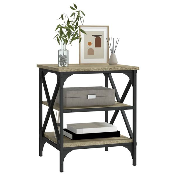 vidaXL sidebord 40x42x50 cm konstrueret tr&aelig; sonoma-eg