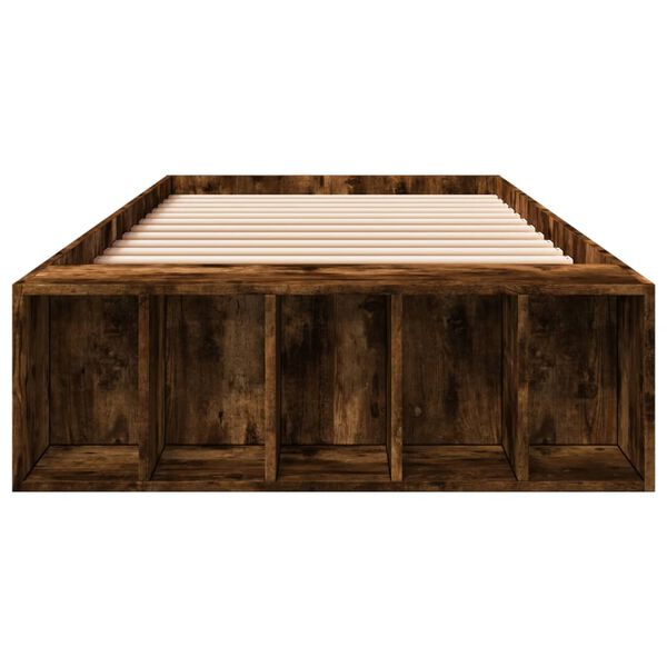 vidaXL sengeramme 90x190 cm konstrueret tr&aelig; r&oslash;get egetr&aelig;sfarve