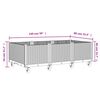 vidaXL plantekasse med hjul 150x80x54 cm PP sort