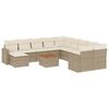 vidaXL sofas&aelig;t til haven 12 dele med hynder polyrattan beige
