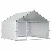 vidaXL H&oslash;nseg&aring;rd med tag S&oslash;lv 200 x 200 x 150 cm Galvaniseret st&aring;l