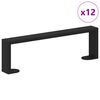 vidaXL M&oslash;belben 12 stk. Sort 341 x 40,5 x 100 mm Jern
