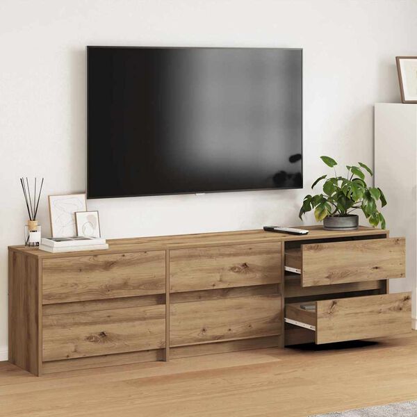vidaXL TV Enheder V&aelig;gmonteret 2 pcs Artisan Egetr&aelig; 180 x 34 x 50 cm