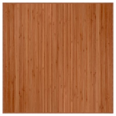 vidaXL gulvtæppe 100x100 cm firkantet bambus brun