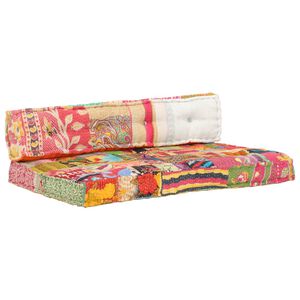 vidaXL hynde til pallesofa stof patchwork flerfarvet