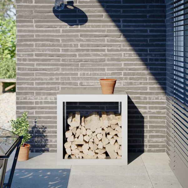 vidaXL br&aelig;ndestativ 60x40x60 cm st&aring;l hvid