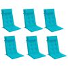 vidaXL stolehynder m. h&oslash;j ryg 6 stk. oxfordstof turkis
