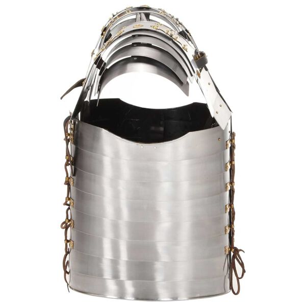 vidaXL romersk ridderharnisk til rollespil stål sølvfarvet