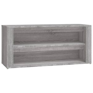 vidaXL skoreol 100x35x45 cm konstrueret tr&aelig; gr&aring; sonoma-eg