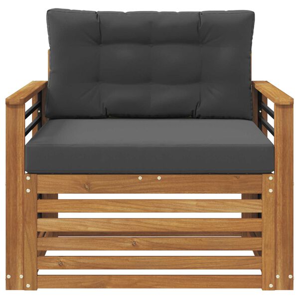 vidaXL Udend&oslash;rs sofagruppe Soli Akacietr&aelig; og polyester Naturfarvet