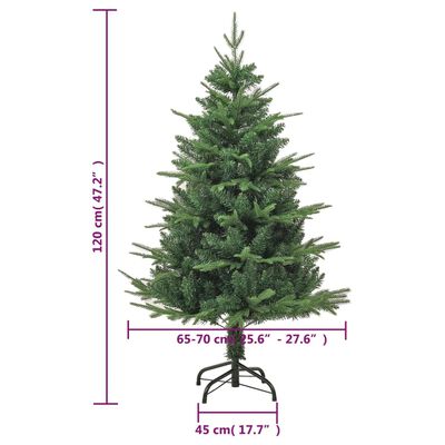 vidaXL kunstigt juletræ 120 cm PVC og PE grøn