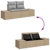 vidaXL Havesofa Sæt 7 pcs Beige polyrattan