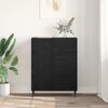 vidaXL Sideboard Sort eg 69,5 x 34 x 90 cm Ingeni&oslash;rt tr&aelig; og jern
