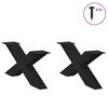 vidaXL sofabordsben X-formet 2 stk. sort 70 x (30-31) cm st&aring;l