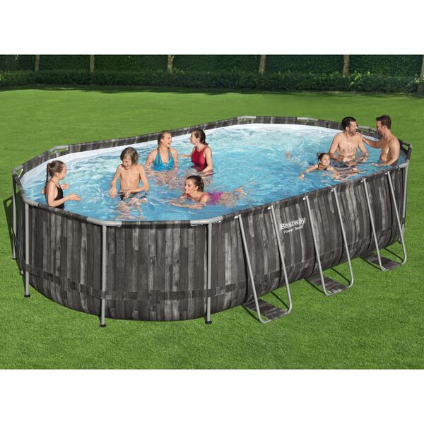 Bestway Power Steel swimmingpools&aelig;t 488x305x107 cm oval