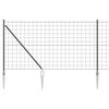 vidaXL Svejset tr&aring;dhegn med spidser 10 x 1,4 m (B x H) PVC-belagt st&aring;l