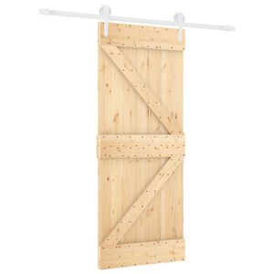 vidaXL Skyded&oslash;r 85 x 210 cm Massivt Fyrretr&aelig; (Ubehandlet)