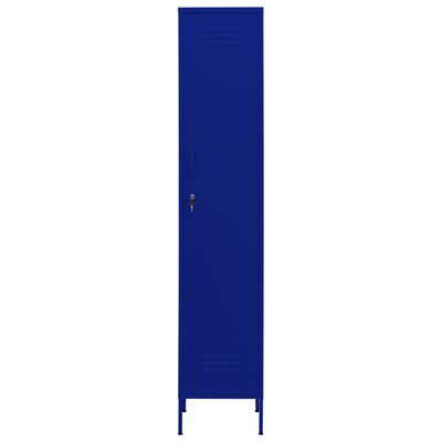 vidaXL skab 35x46x180 cm stål marineblå