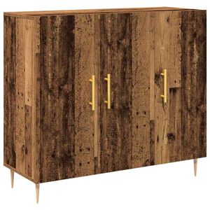 vidaXL Sideboard Gammelt tr&aelig; 90 x 34 x 80 cm Konstrueret tr&aelig;