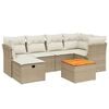 vidaXL sofas&aelig;t til haven 7 dele med hynder polyrattan beige