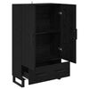 vidaXL Highboard med skuffe Sort eg 69,5 x 30 x 115 cm Konstrueret tr&aelig;